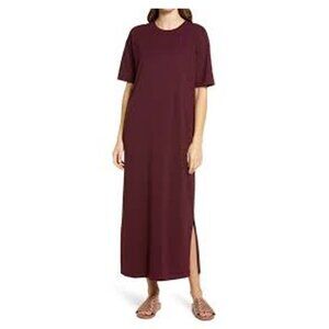 Nordstrom NWT Maxi T-Shirt Dress in Burgundy